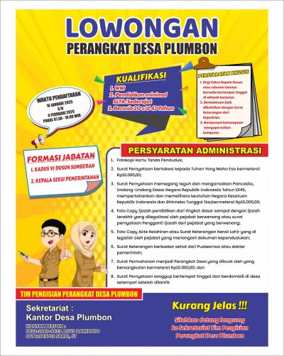 PENGUMUMAN LOWONGAN PERANGKAT DESA